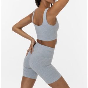 los angeles apparel gray bike shorts never worn
